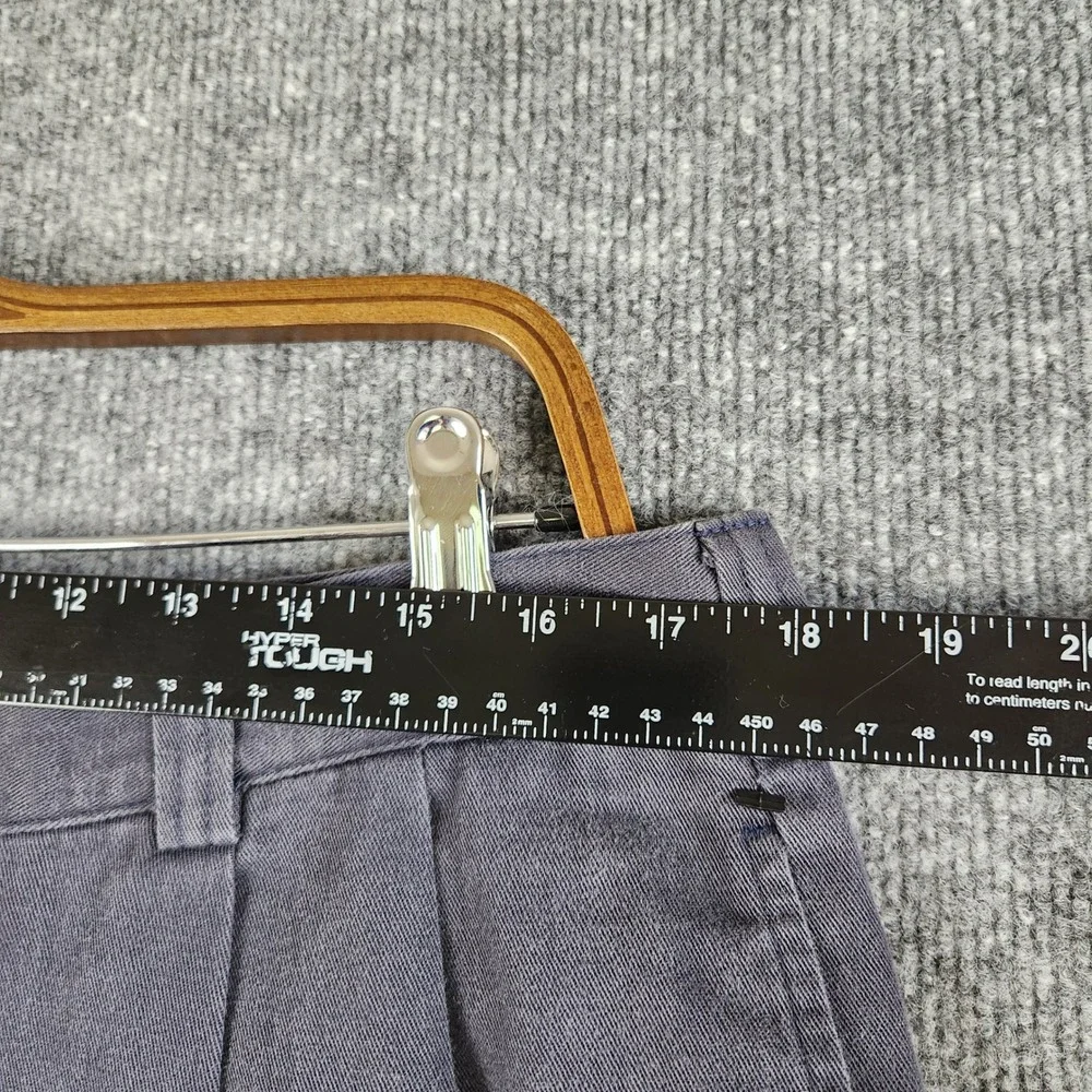 Vintage Tommy Hilfiger Chino Pants Crest Logo Pleated Mens 38x32 Blue Twill